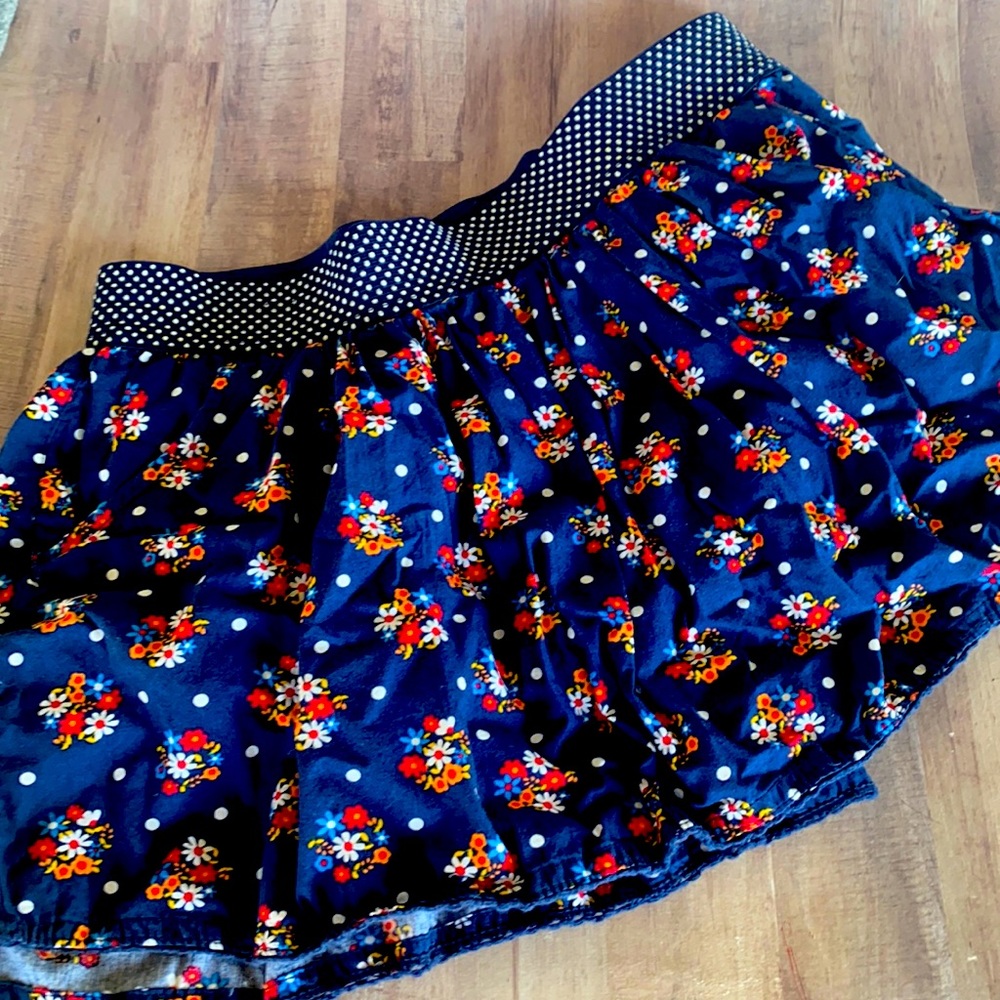 Justice Kids Size 18 Navy Dot Cottagecore Skort